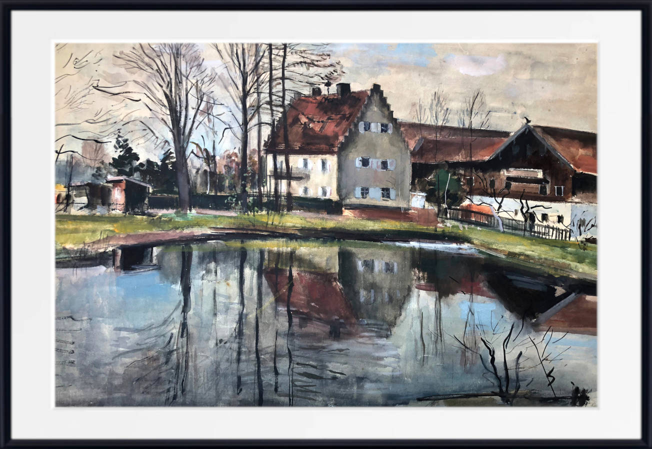 Otto Geigenberger Print, Gut Landenham near Wasserburg am Inn (1944)