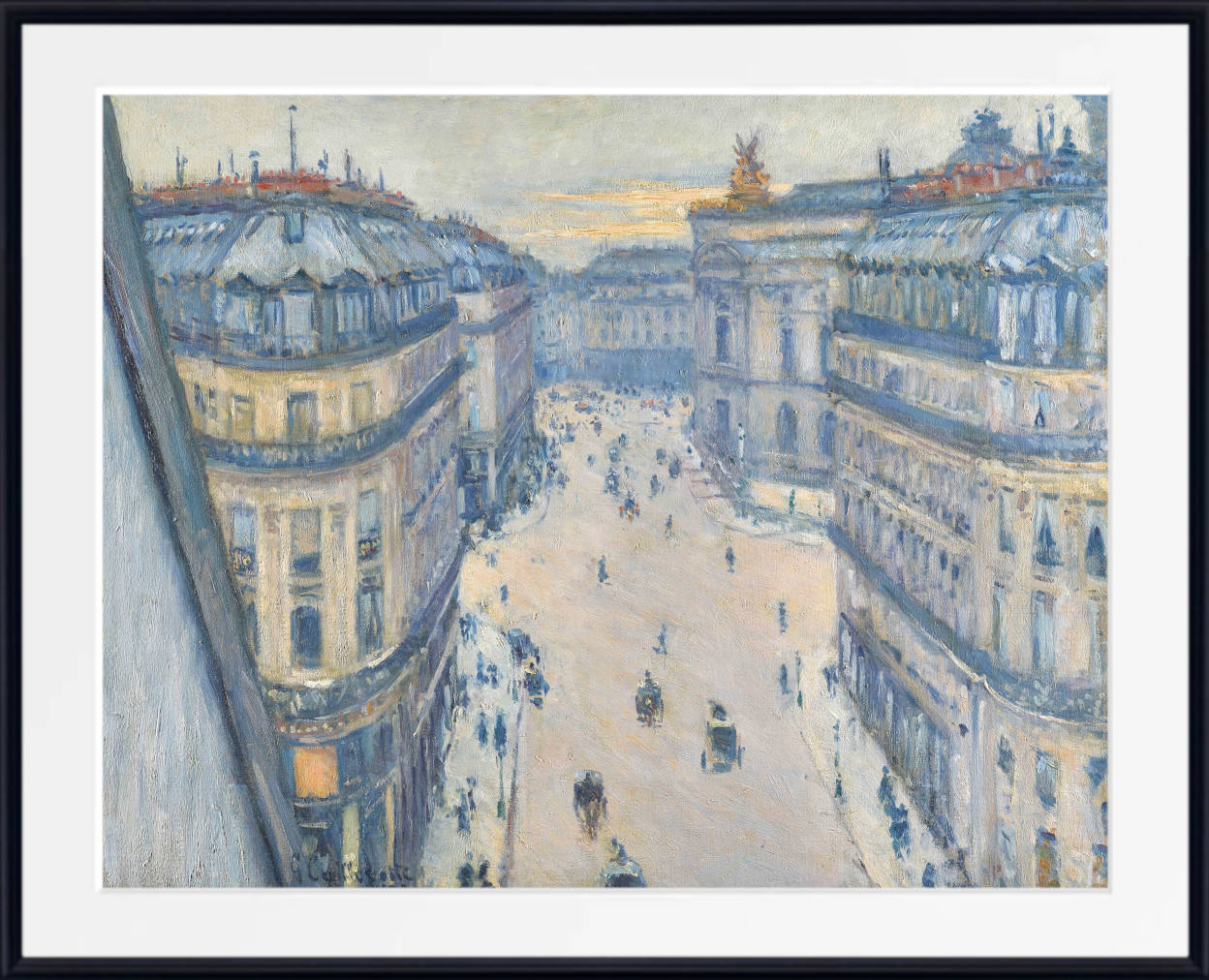 Gustave Caillebotte Fine Art Print : Halévy Street, View from the Sixth Floor