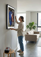 Hanging a romantic framed print from GalleryThane- Hellelil and Hildebrand, the Meeting on the Turret Stairs, Frederic William Burton