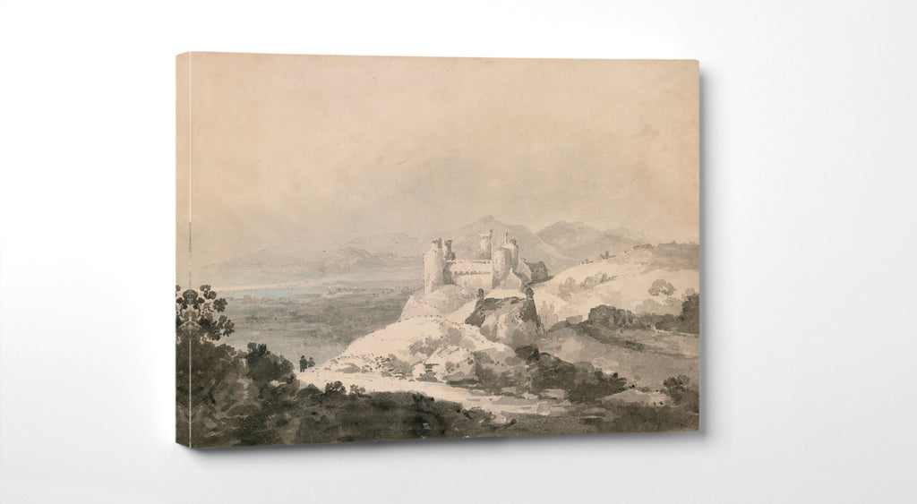 Harlech Castle, Wales, from the South: by William Turner