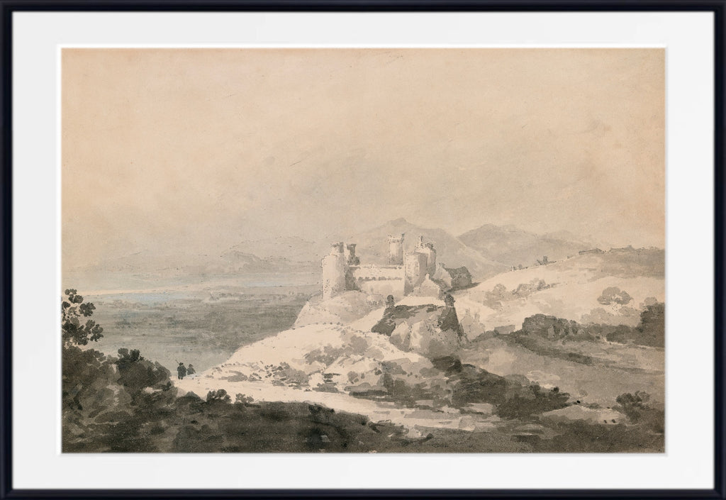 Harlech Castle, Wales, from the South: by William Turner