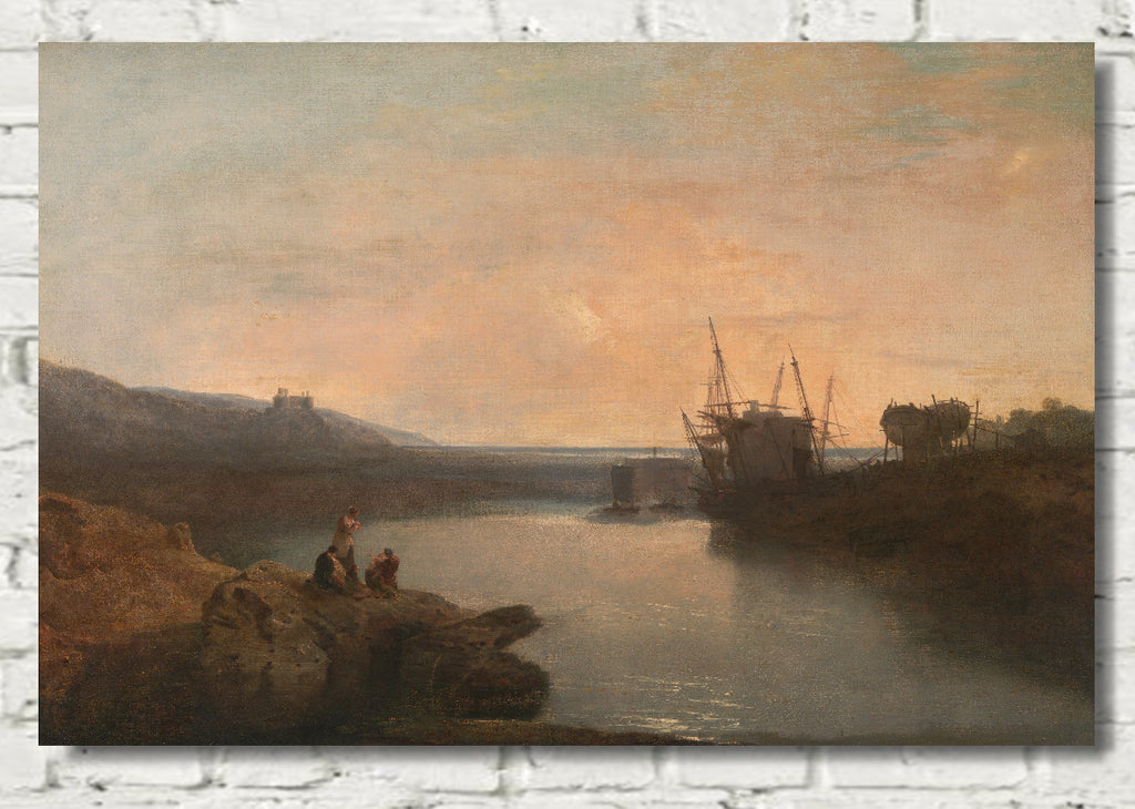 Harlech Castle, from Tygwyn Ferry, Summer’s Evening Twilight" (1799) by William Turner