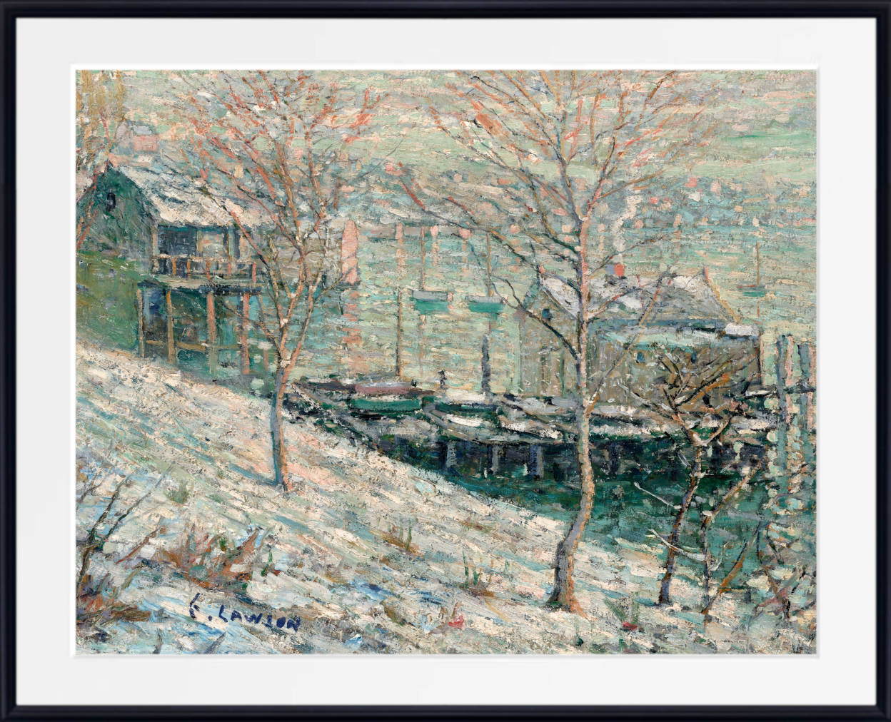 Harlem River Winter Scene, Ernest Lawson Fine Art Print