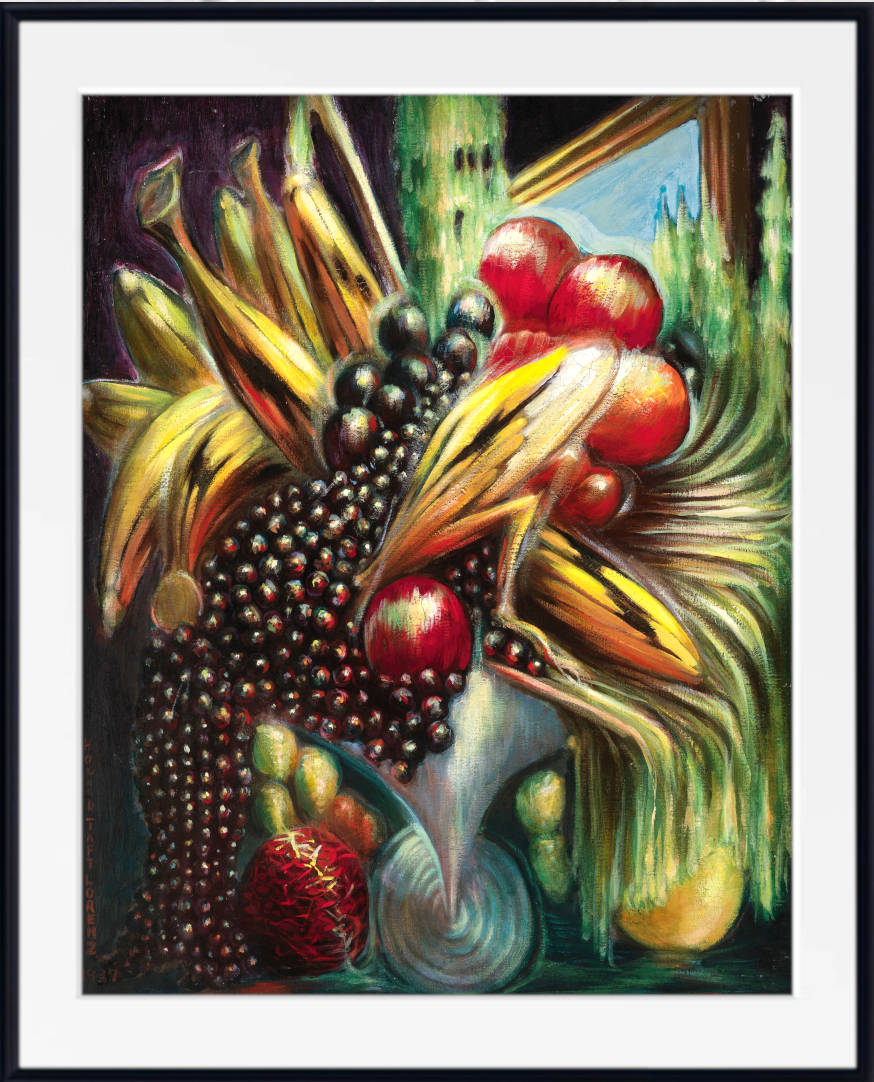 Howard Taft Lorenz Print, Harvest Still Life (1937)