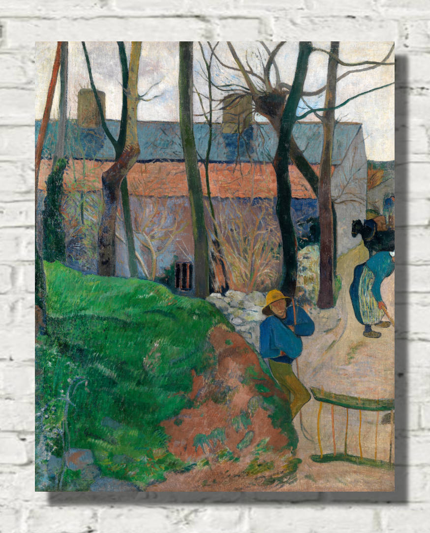 Paul Gauguin Print : Houses in Le Pouldu (1890)