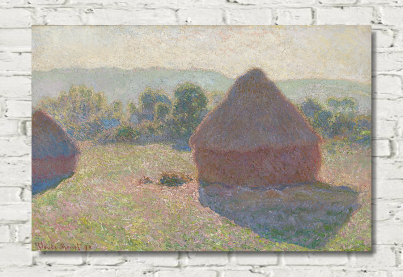 Haystacks, midday by Claude Monet