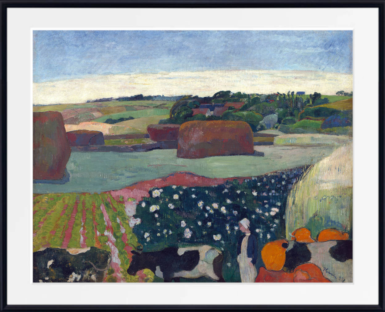 Paul Gauguin Print : Haystacks in Brittany (1890)