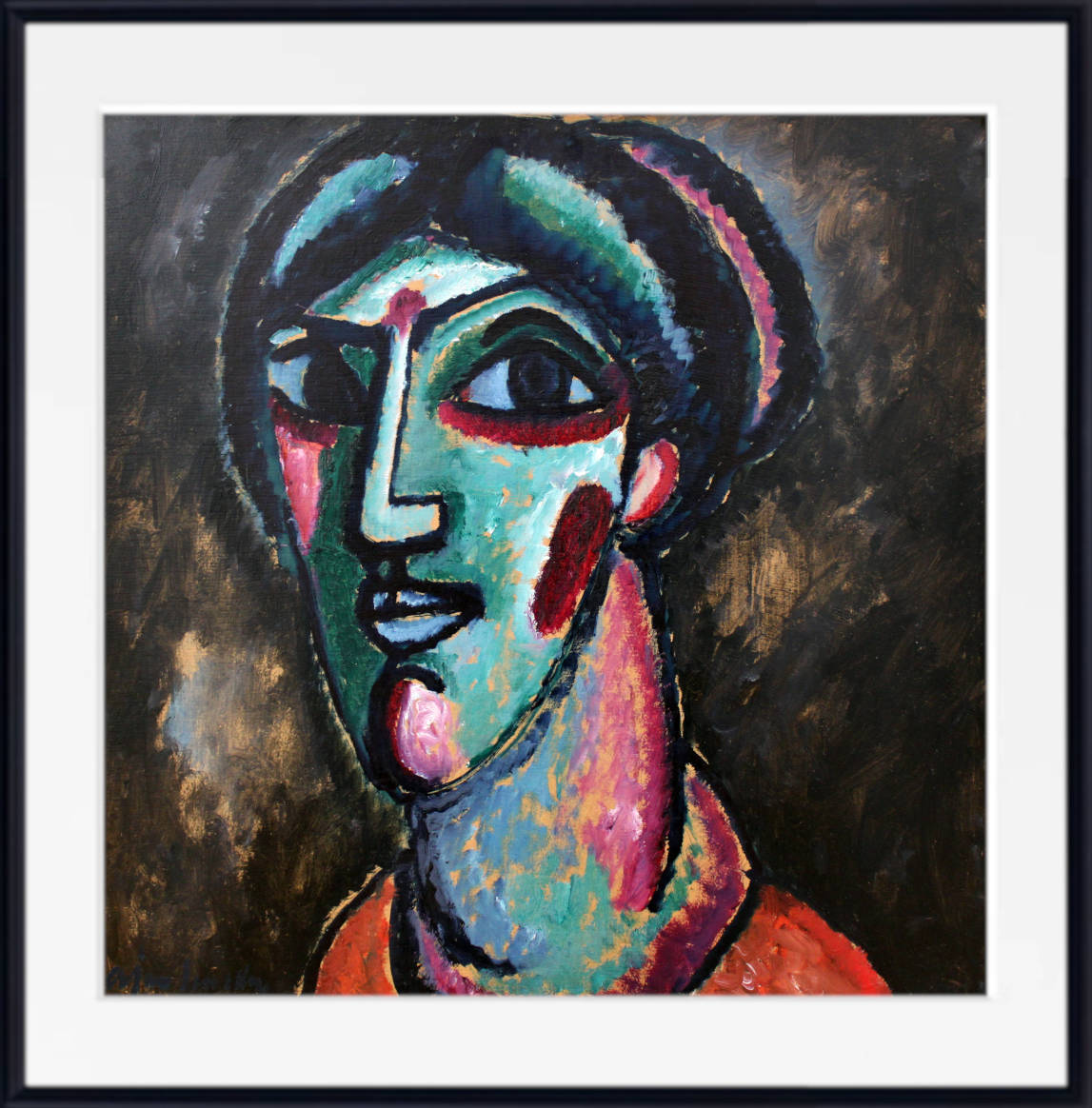 Alexej von Jawlensky, Head in Black and Green (1913)