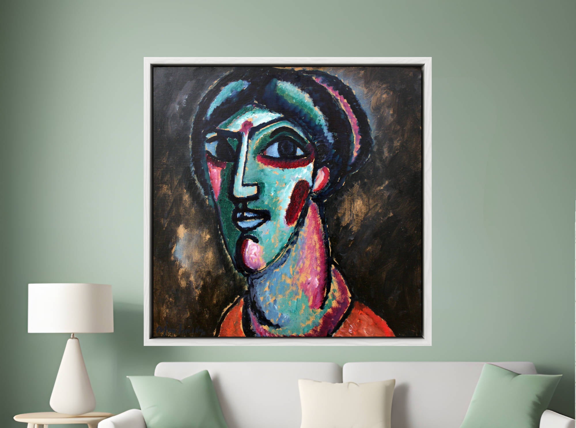Alexej von Jawlensky, Head in Black and Green (1913)