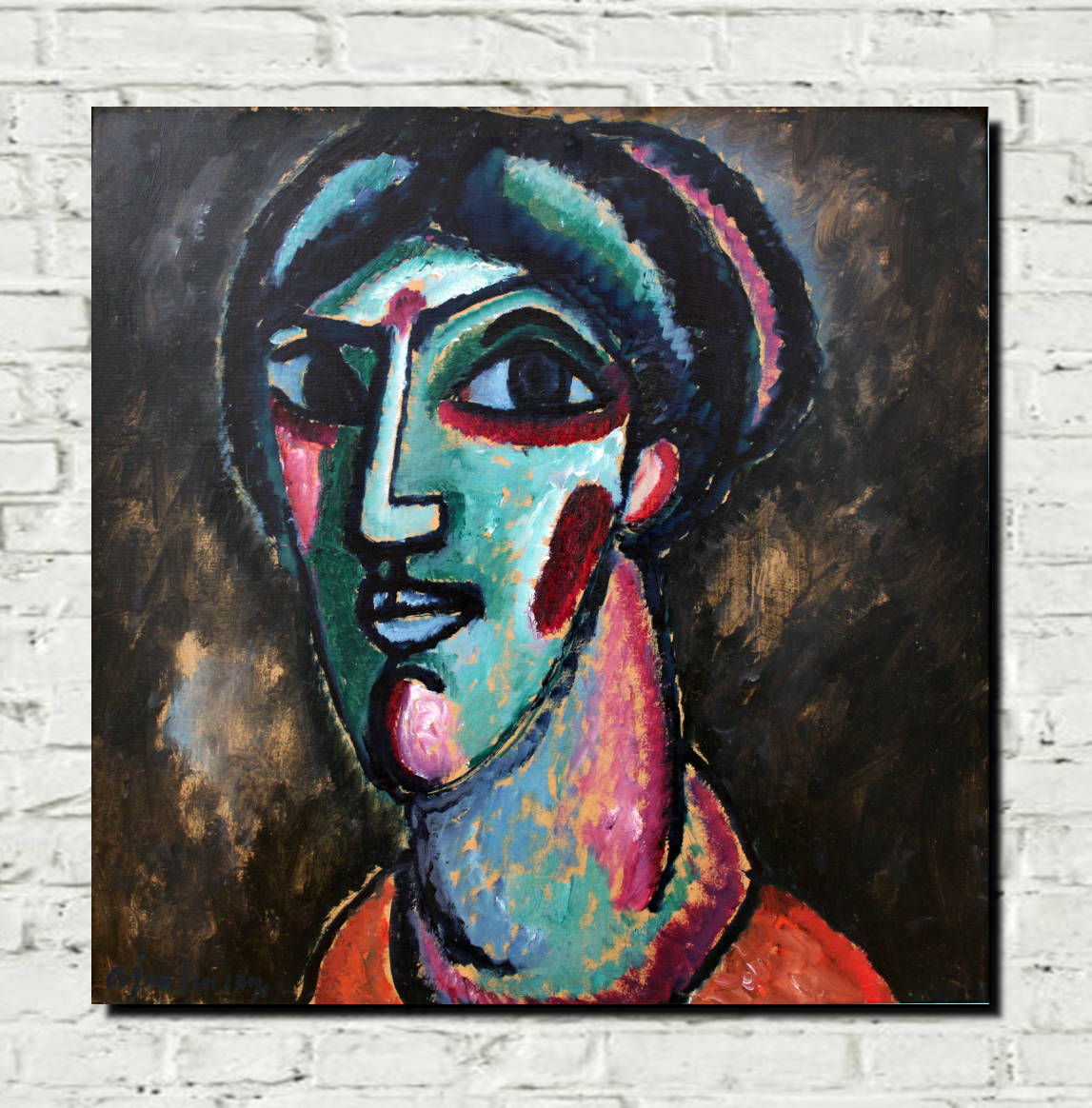 Alexej von Jawlensky, Head in Black and Green (1913)