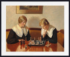 Michael Ancher Print, Helga Ancher and Engel Saxild playing chess