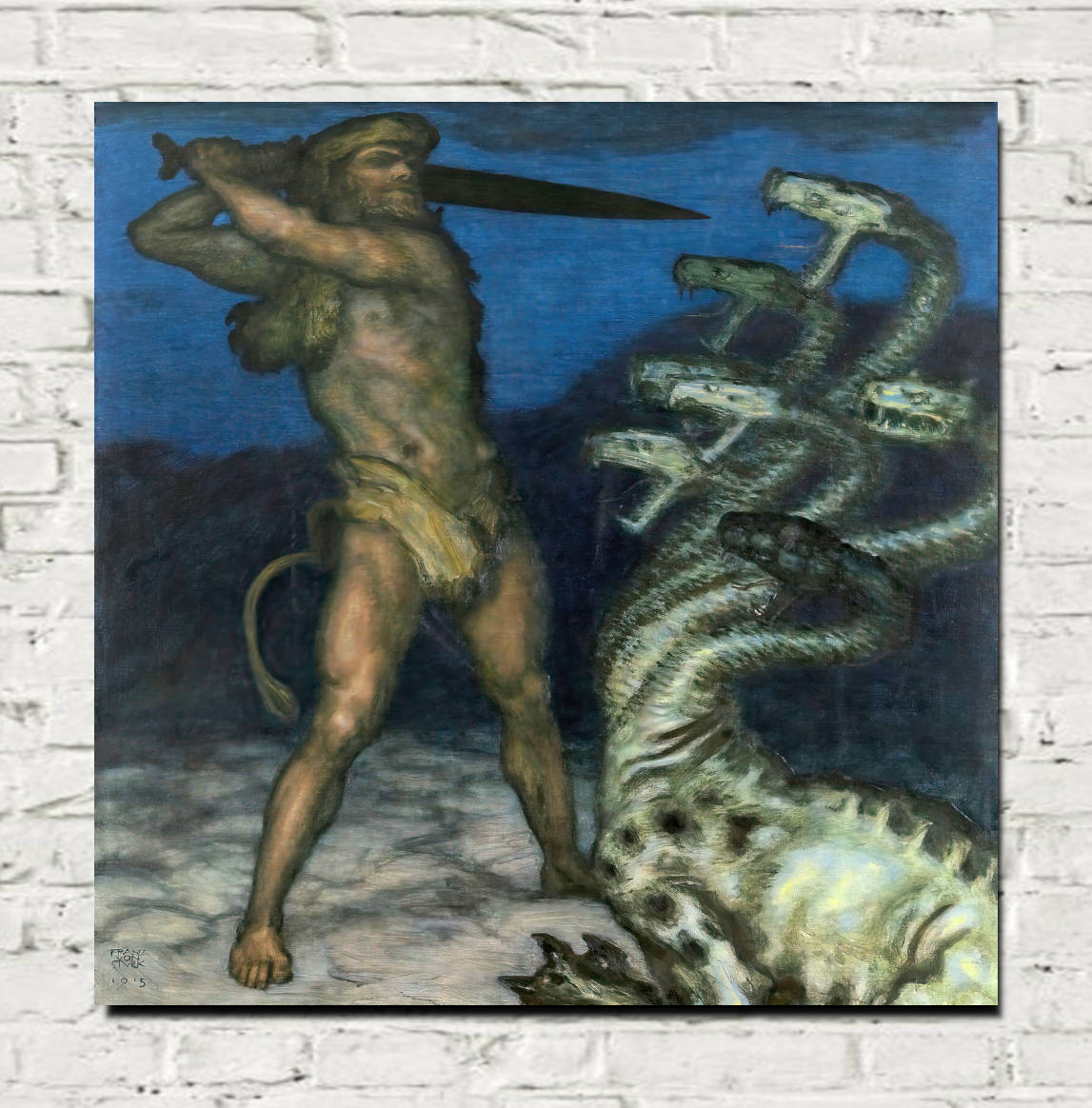 Franz Stuck Print, Hercules and the Hydra (1915)