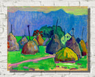 Gabriele Münter Print, Haystacks in Murnau