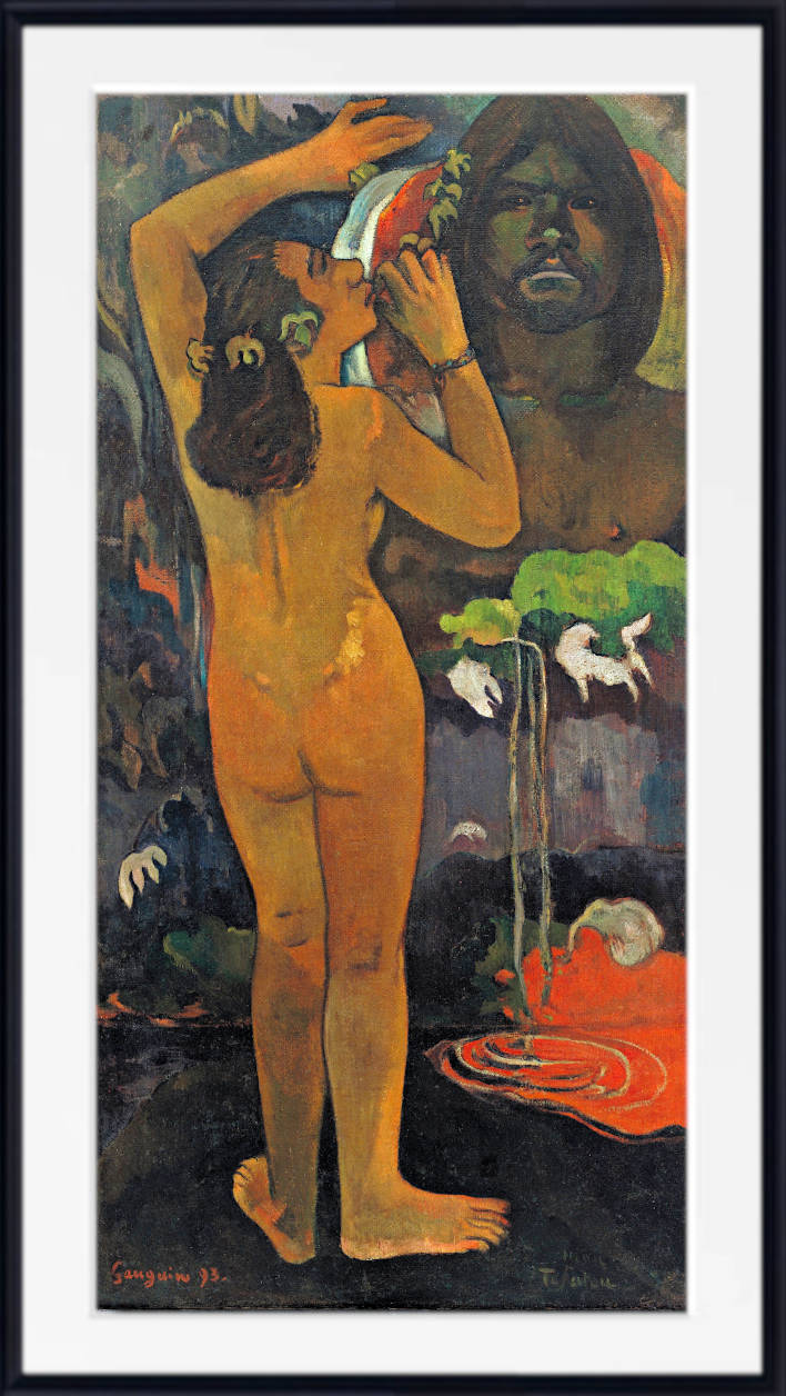 Paul Gauguin Print : Hina Tefatou (The Moon and the Earth) (1893)