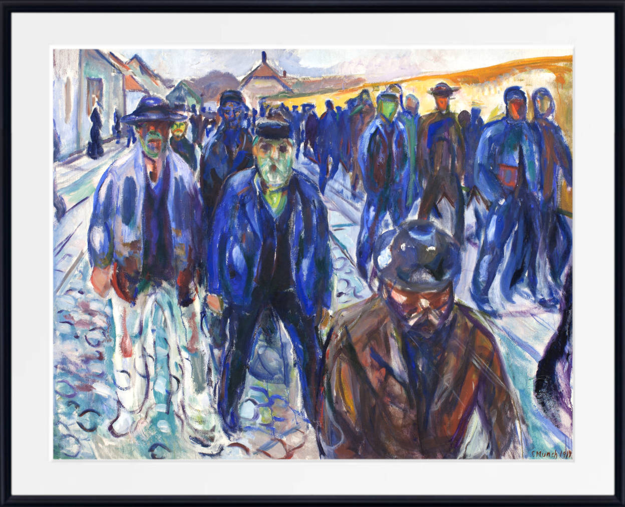 Edvard Munch Fine Art Print, Returning Workers (1914)