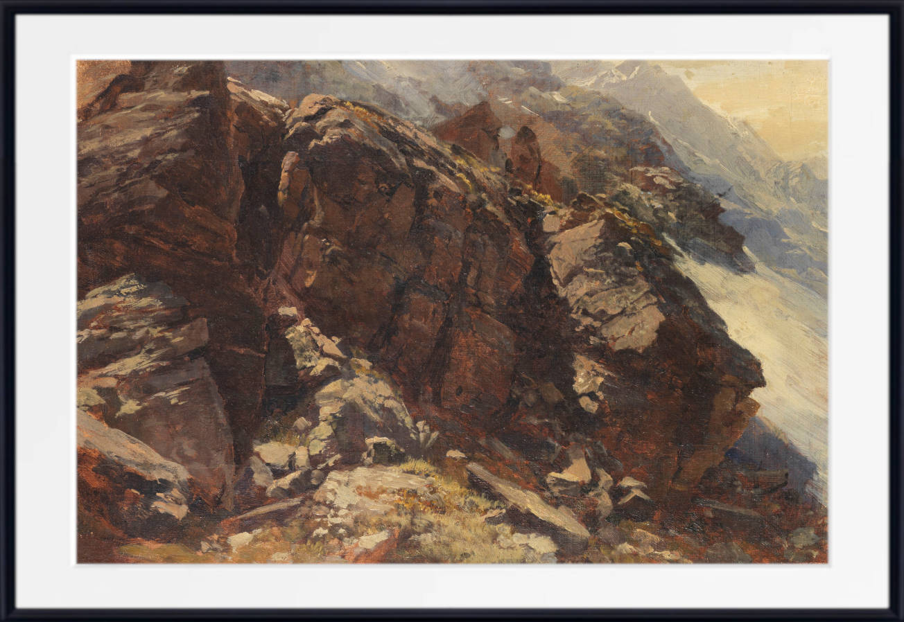 Edward Compton Print, High Mountain Study (1870)