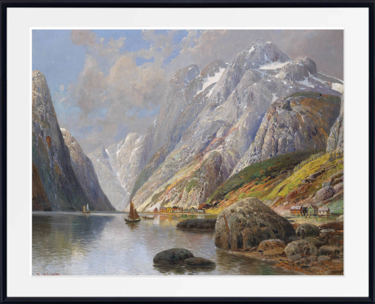 Karl Kaufmann Print, (Holmstedt) Fjord landscape