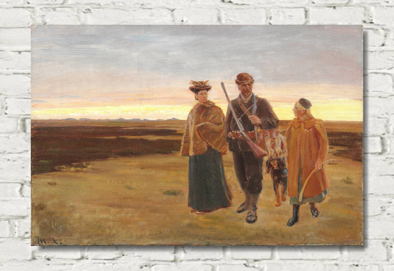 Michael Ancher Print, Home from the hunt