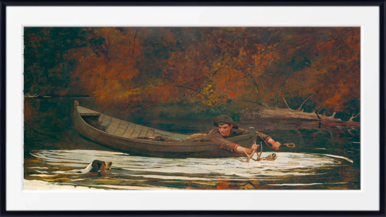 Winslow Homer Fine Art Print : Hound and Hunter