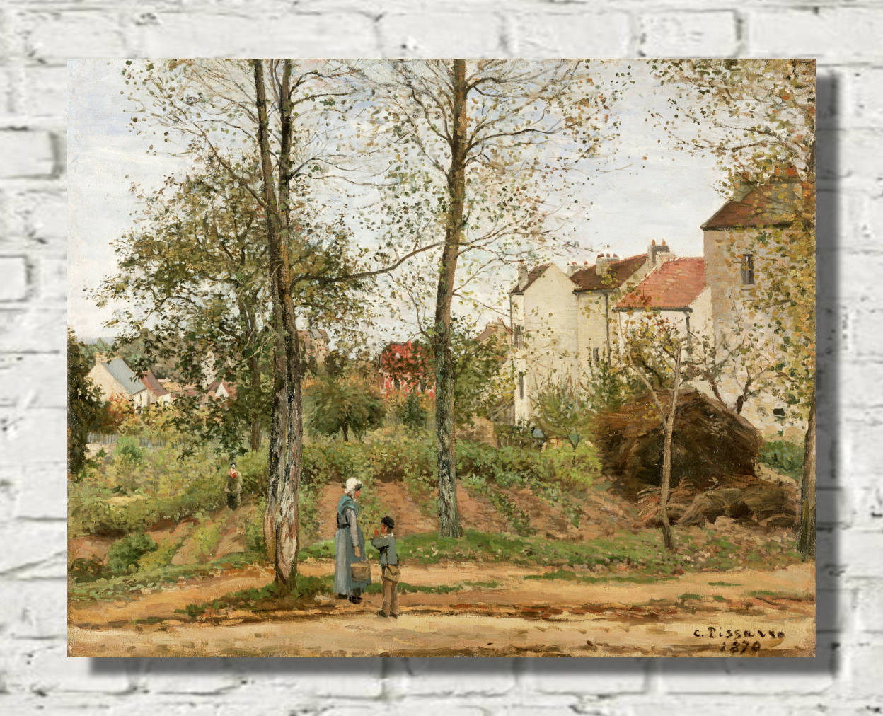 Camille Pissarro Print, Houses at Bougival (Autumn)