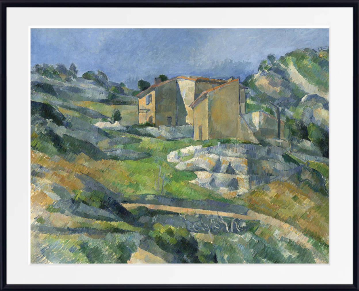 Paul Cézanne Print, Houses in Provence – The Riaux Valley near L’Estaque (1883)