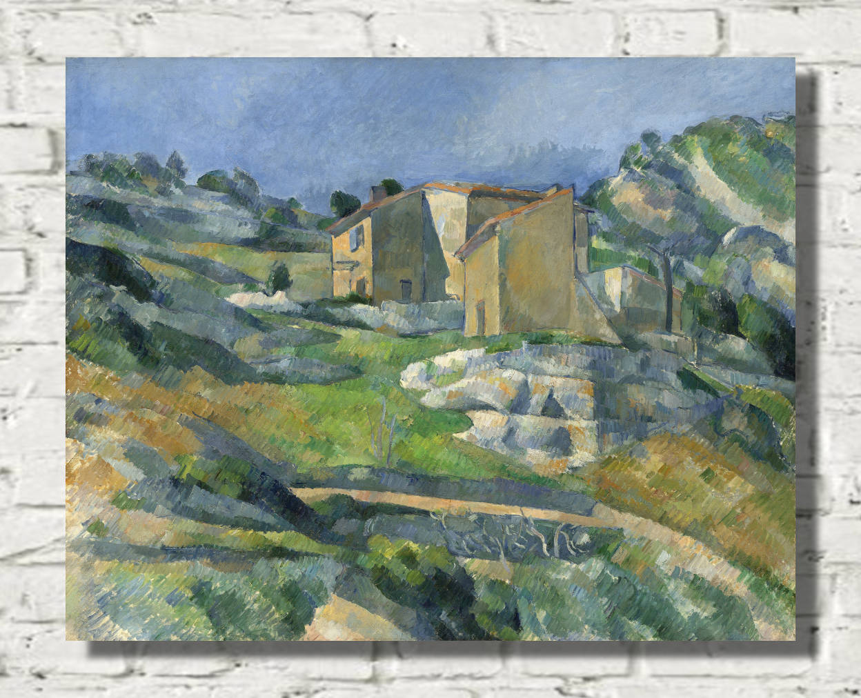 Paul Cézanne Print, Houses in Provence – The Riaux Valley near L’Estaque (1883)