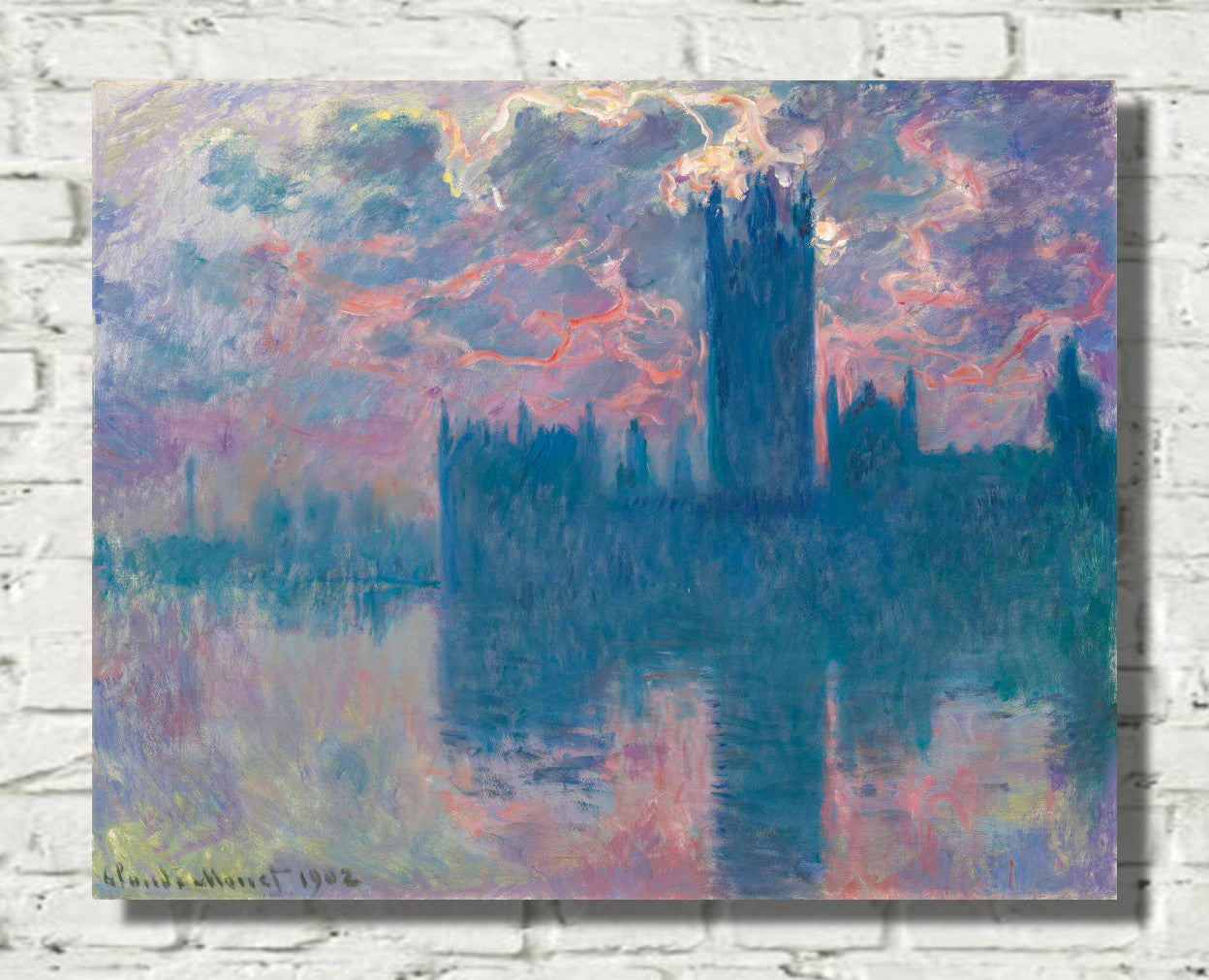 Houses of Parliament, sunset by Claude Monet