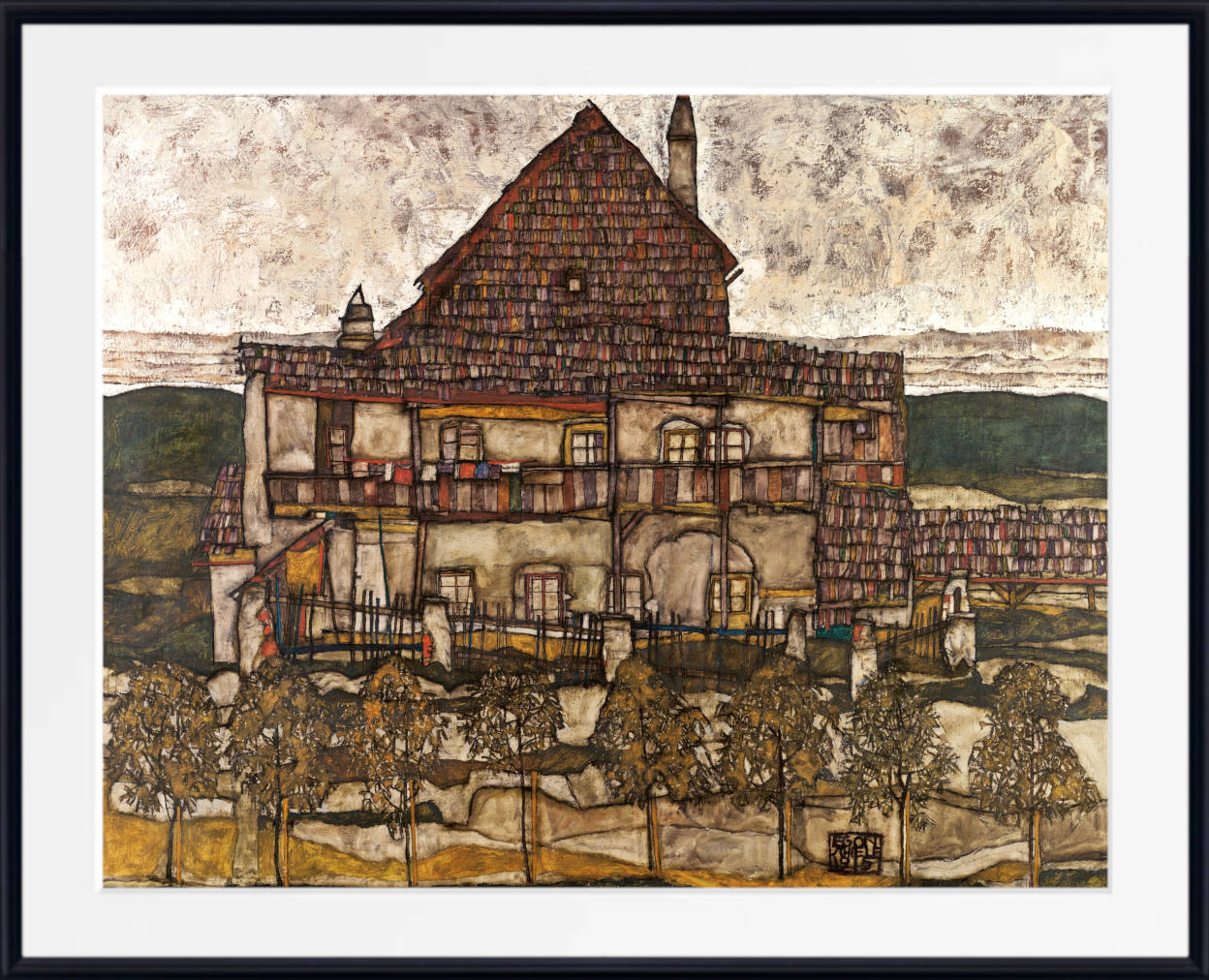 Egon Schiele Print, House with Shingle Roof (Old House II) (1915)