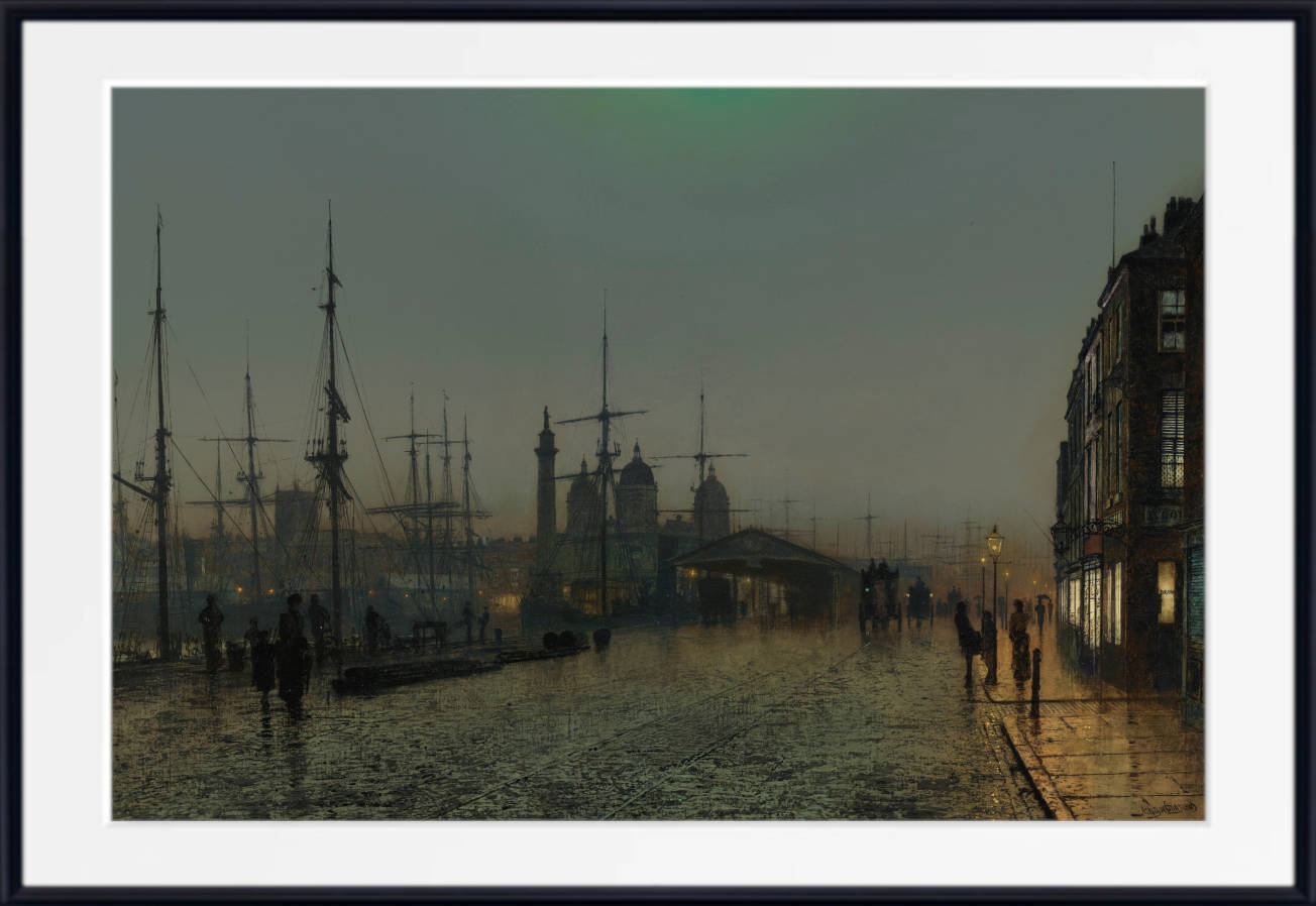 John Atkinson Grimshaw Print: Hull Docks At Night