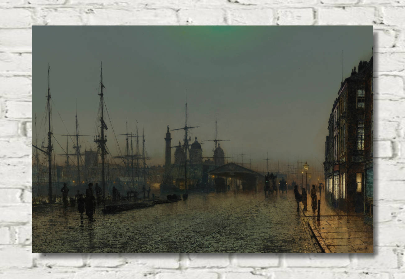 John Atkinson Grimshaw Print: Hull Docks At Night