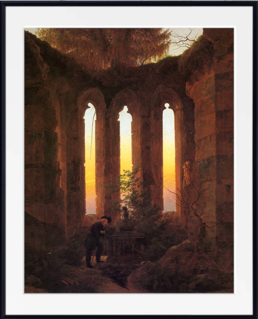 Caspar David Friedrich Fine Art Print, Hutten's Grave