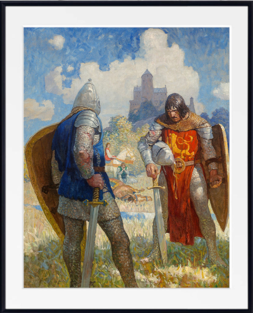 I am Sir Launcelot du Lake, King Ban’s son of Benwick, and knight of the Round Table (1917)"  by N. C. Wyeth