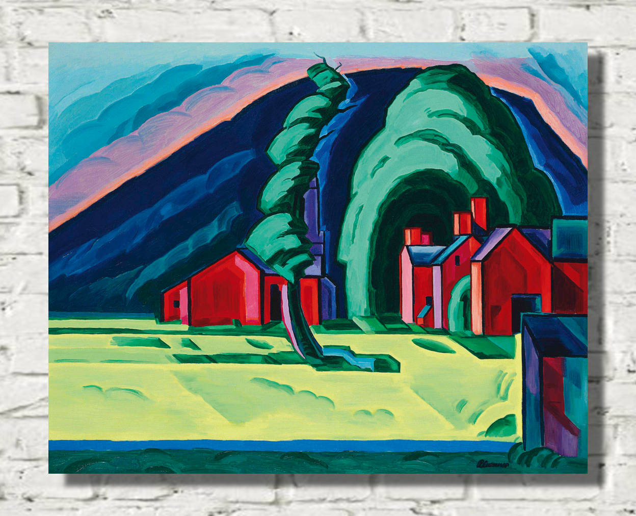 Oscar Bluemner Print, Illusion of a Prairie, New Jersey (Red Farm at Pochuck)