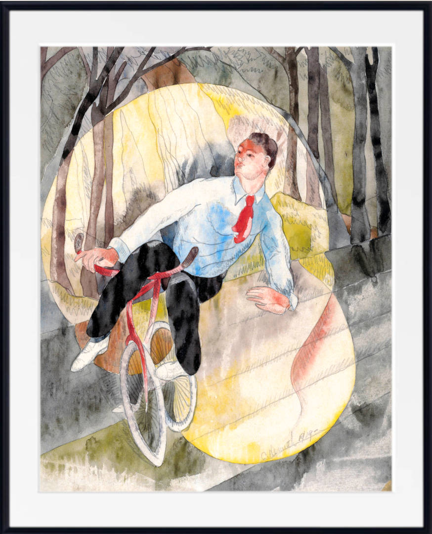 Charles Demuth Print, In Vaudeville, the Bicycle Rider (1919)