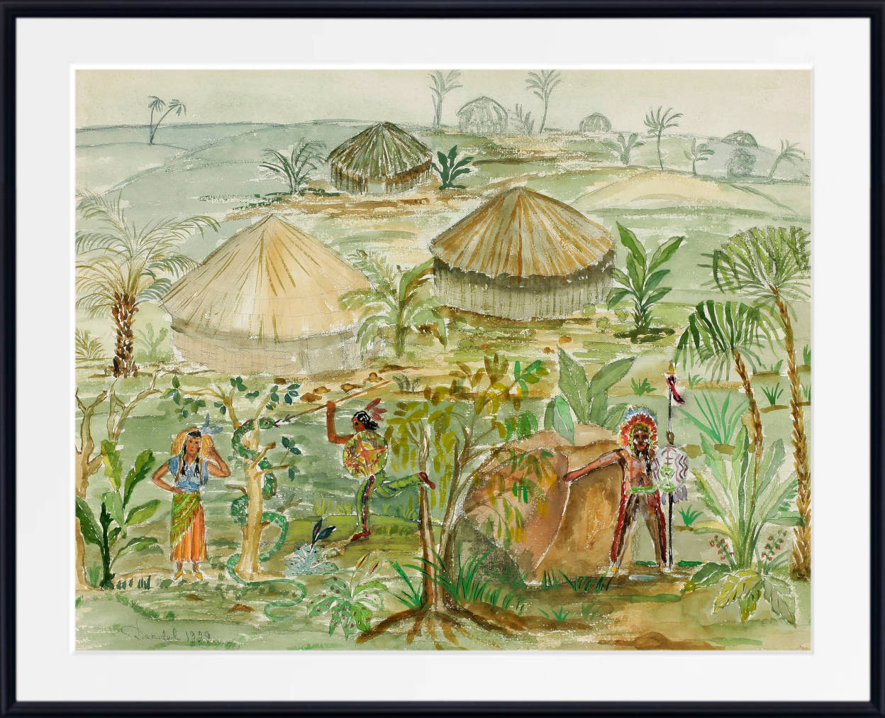 Nils Dardel Print : The Indian Camp (1929)