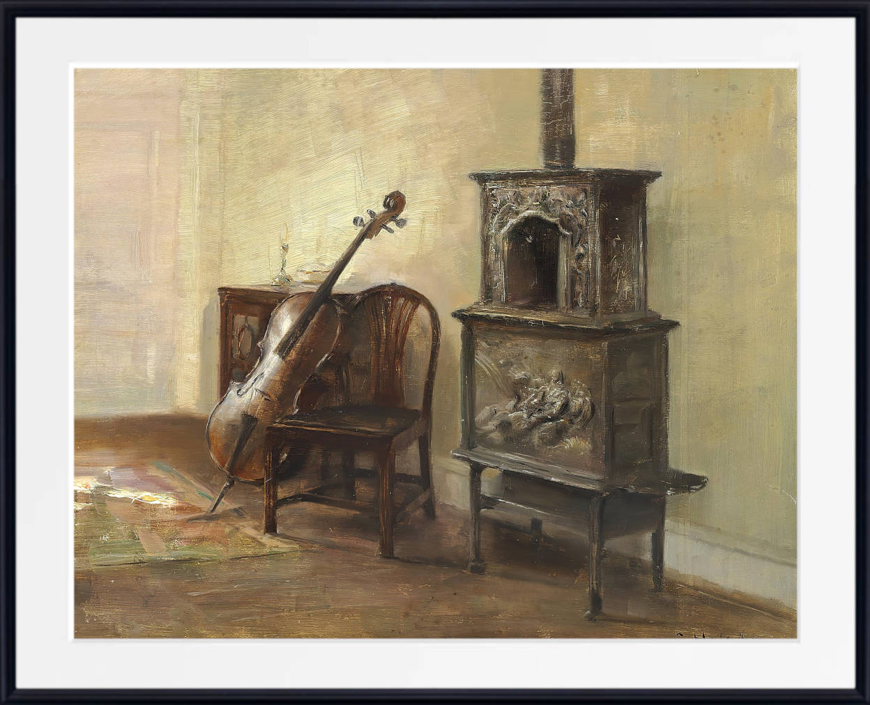 Carl Holsøe Print, Interior with cello