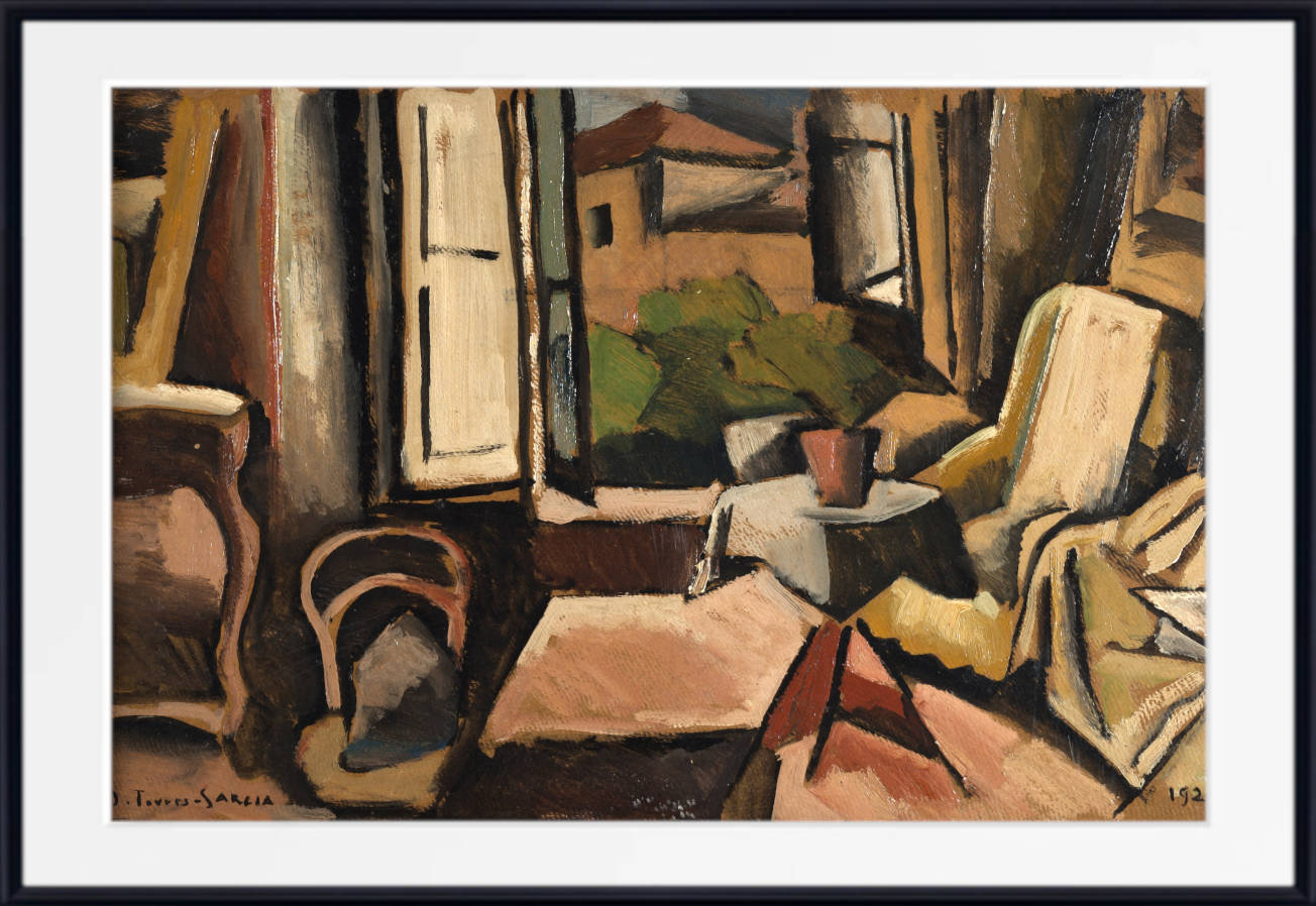 Joaquín Torres-García Print, Interior (1924)