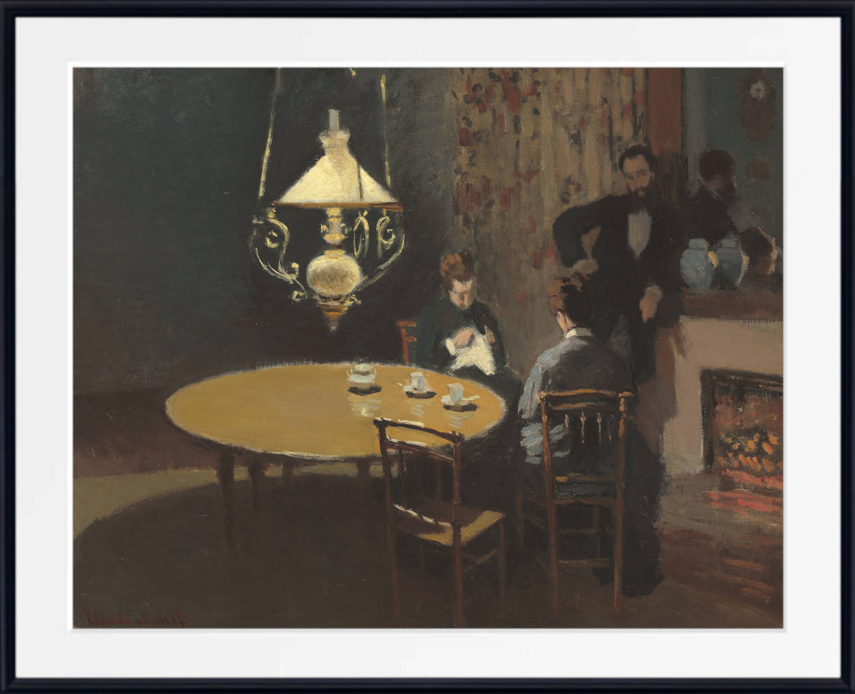 Claude Monet Fine Art Print, Interior, after Dinner