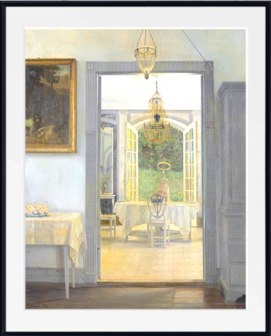 Georg Achen Fine Art Print, Interior with Afternoon Sun