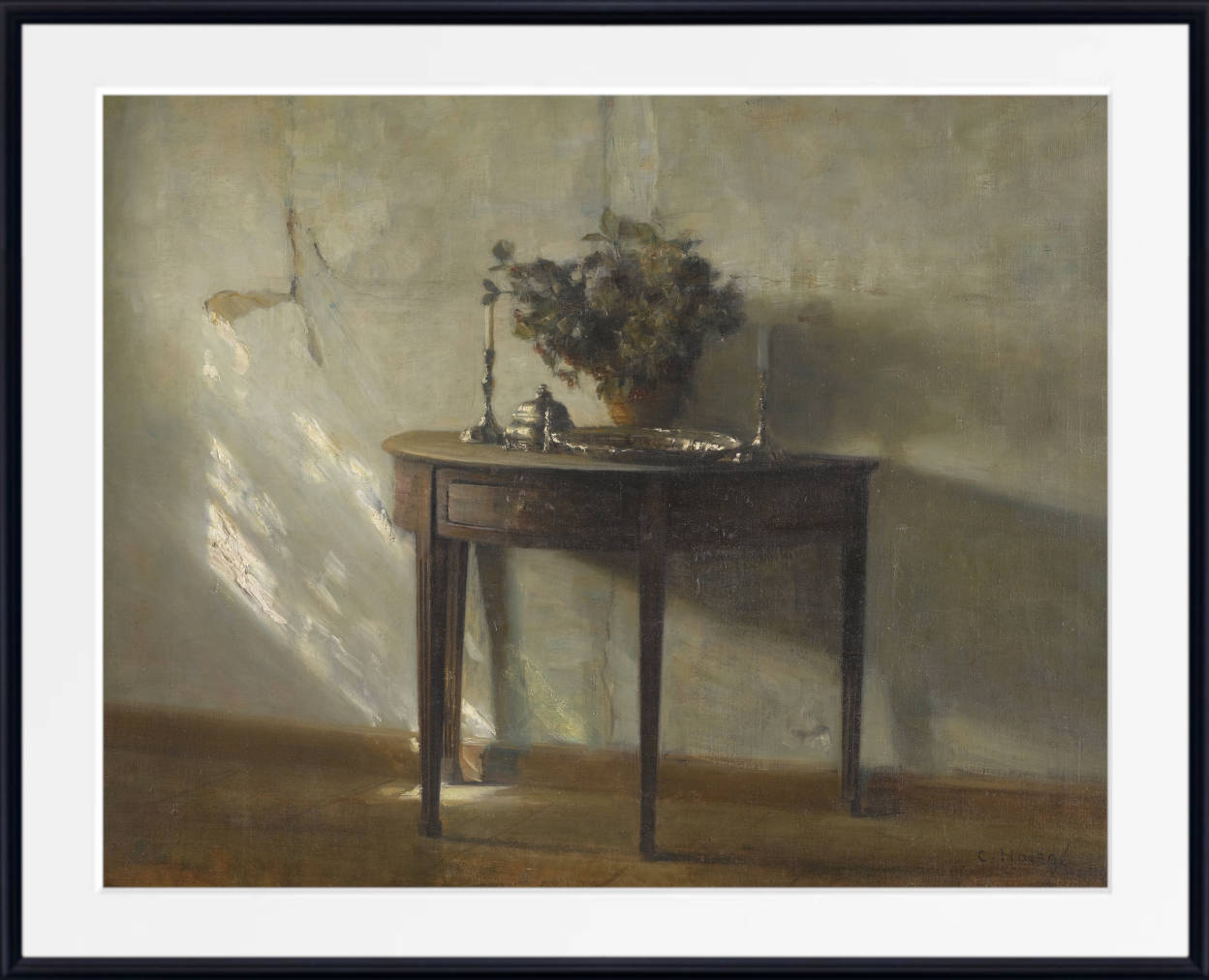 Carl Holsøe Fine Art Print, Interior with Console Table