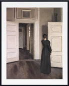 Wilhelm Hammershoi Fine Art Print, Interior with the artist's wife Ida in their home at Strandgade 30