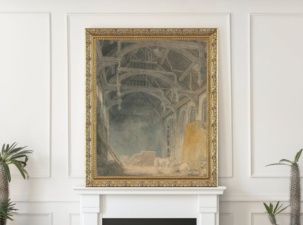 Interior of St. John’s Palace, Eltham (ca. 1793) by William Turner