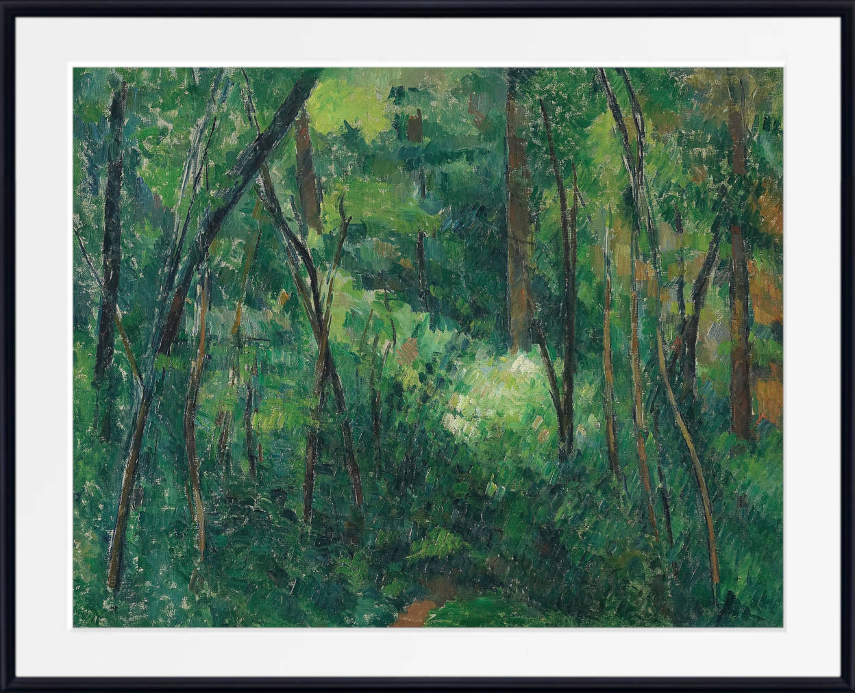 Paul Cézanne Print, Interior of a forest (1880)