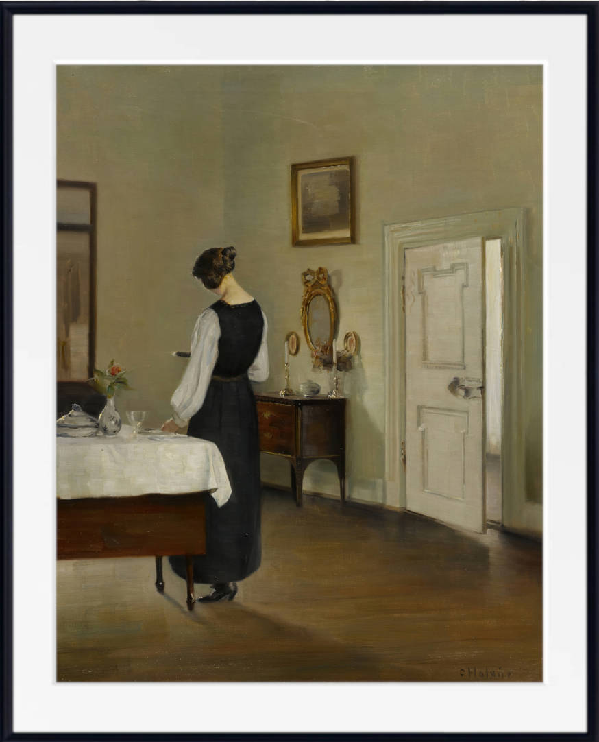 Carl Holsøe Print, In the dining room