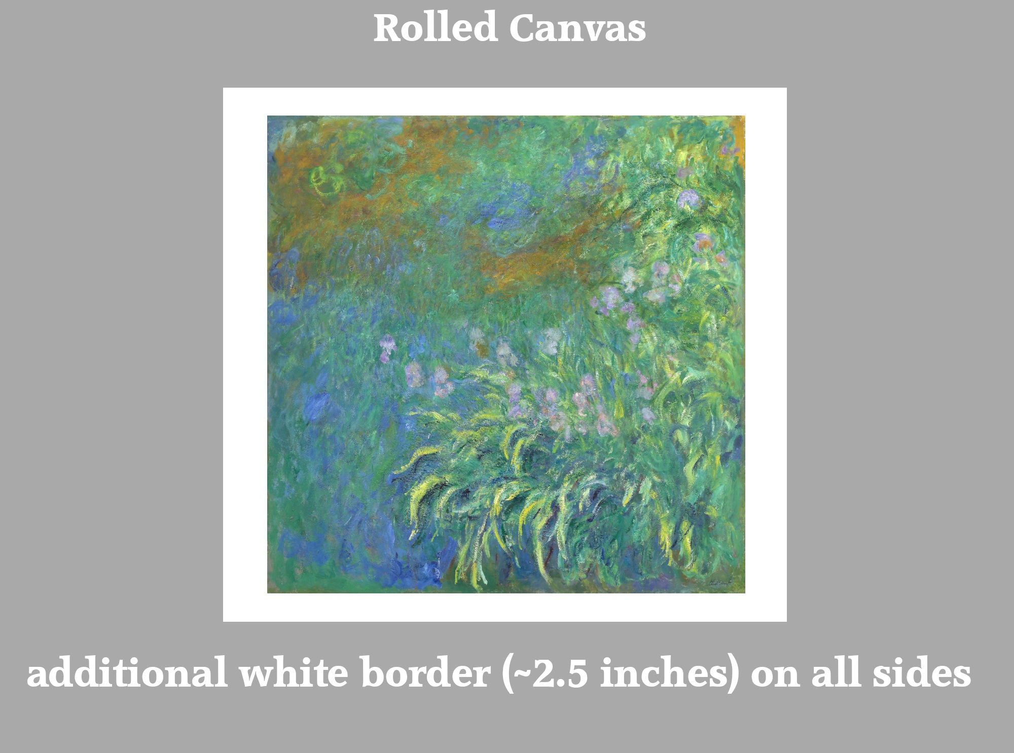 Claude Monet Irises (1914–17) – Fine Art Prints &amp; Canvas Panels