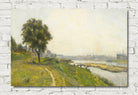 Stanislas Lepine Print, Ivry-Sur-Seine, The Confluence With The Marne (1876)