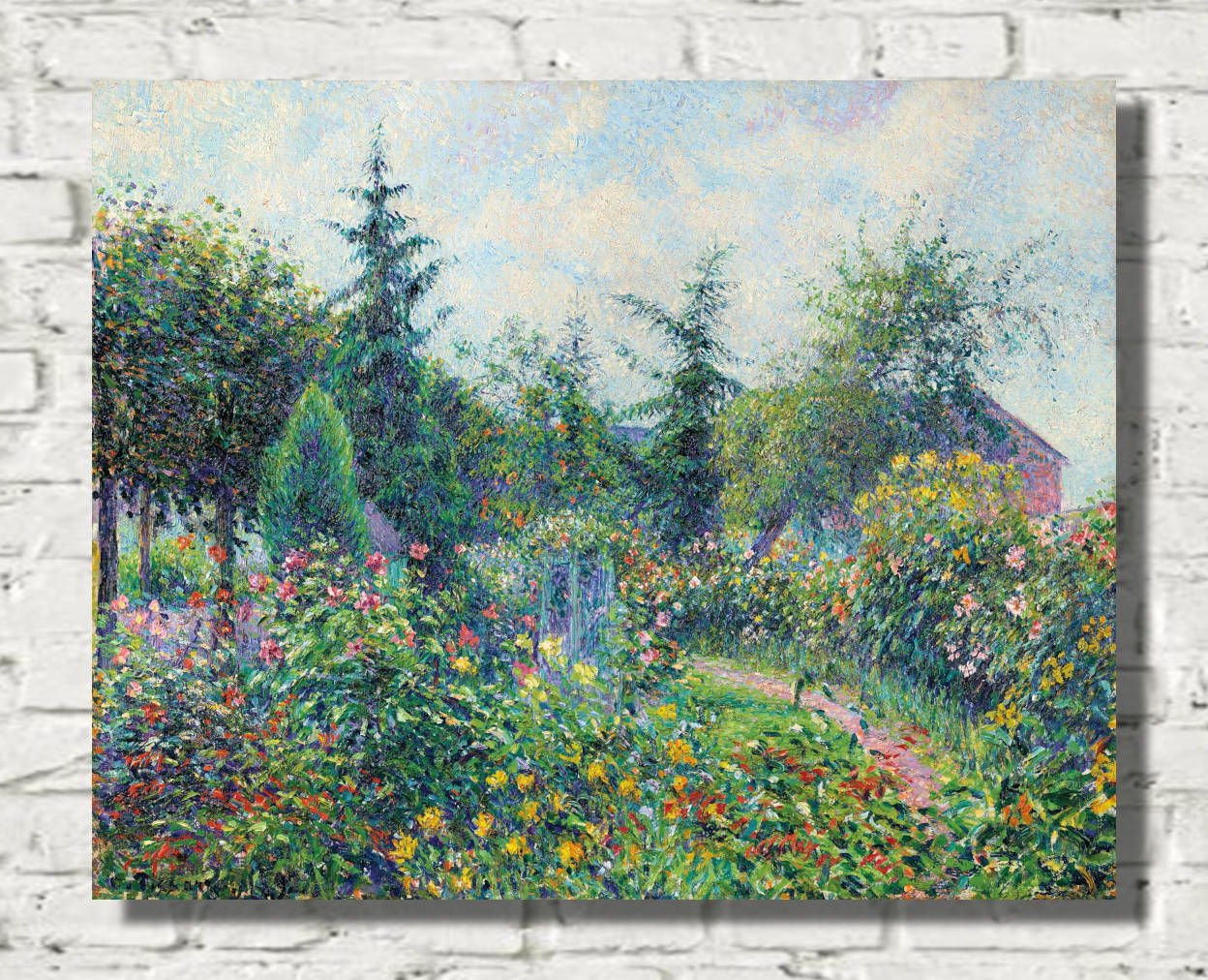 Camille Pissarro Print, Garden, chicken coop, Octave Mirbeau’s, Les Damps