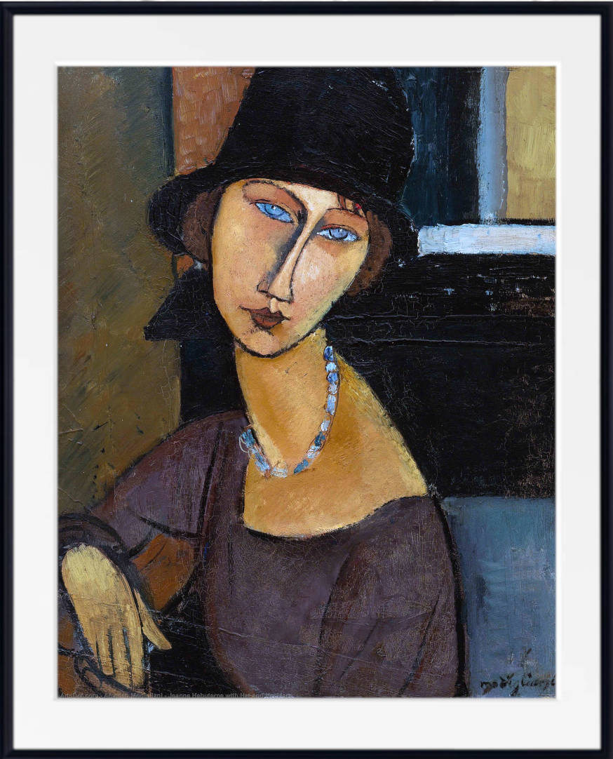 Amedeo Modigliani Print, Jeanne Hébuterne with Hat and Necklace