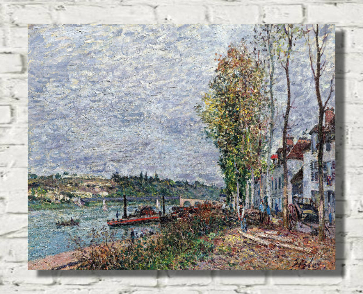 Alfred Sisley Print, Fog Day At Saint-Mammès (1880)