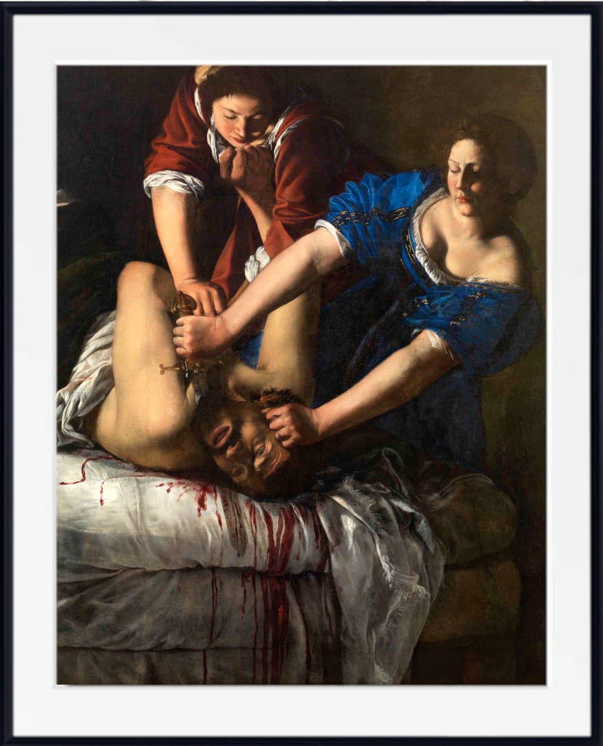 Artemisia Gentileschi Prints, Judith Slaying Holofernes from GalleryThane